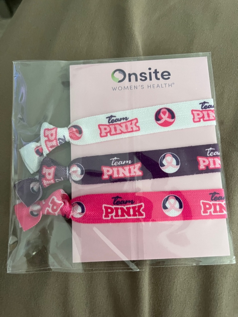 Onsite Women’s Health Team Pink - bracelets White, purple, Hot Pink
